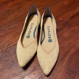 Rothy's Sahara Gold Pointed Toe Flats Sz. 7.5